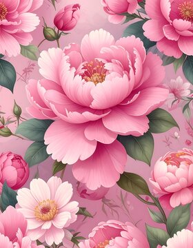 Delicate pink floral pattern