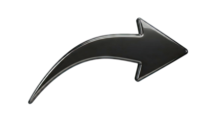 Glossy black share arrow icon