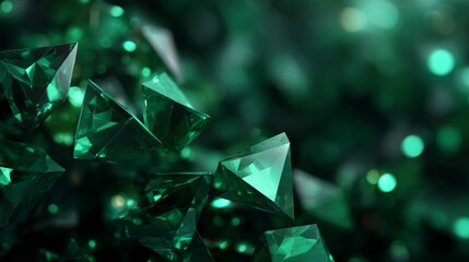 shiny emerald texture concept background with copy space for text