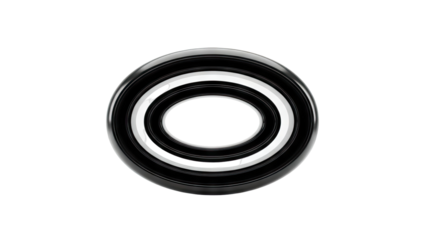 Abstract Concentric Black and White Rings