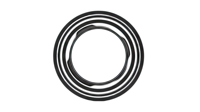Abstract Black Rings - Powered by Adobe
