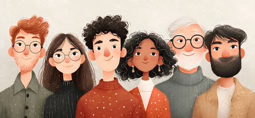 People icon. Cartoon group of people. User profile group. icons for work, meeting, business, teamwork or management symbol. for online training presentation. Hiring idea. Person logo.