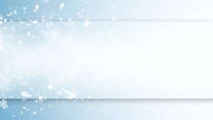 Snowy gradient background with falling snowflakes, creating serene atmosphere with natural lighting and blue tones