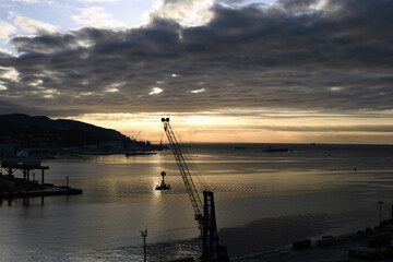 Naples Industrial and Cruise Port in Italy