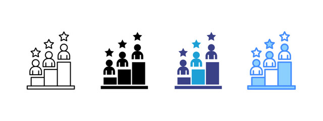 Ranking icon set multiple style collection