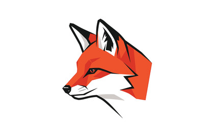 Obraz premium Vibrant illustration of a cunning fox head, showcasing its striking orange fur and sharp features.