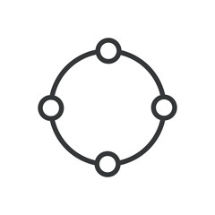 Connection line editable stroke icon. Vector illustration