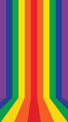 Rainbow Colored Vertical Background. LGBTQ Pride Month Concept.