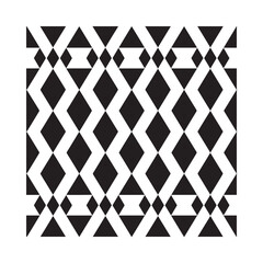 Fototapeta premium Black and white geometric pattern with intersecting lines and shapes