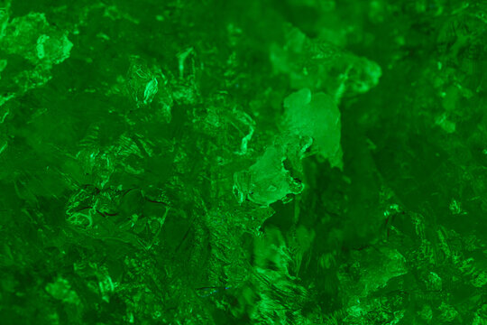 Abstract Green Ice Crystal Texture