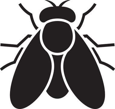 Housefly icon black flat vector graphic design illustration representing common house insect pest