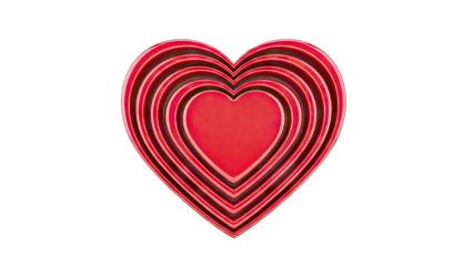 Concentric Red Hearts