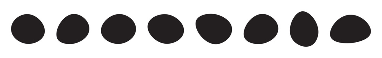 Organic shape round form set. Liquid organic blob © RadheK 