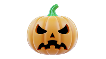 Scary Jack-o'-lantern with Angry Face