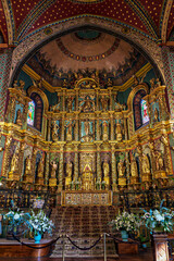 Obraz premium Interior of St Jean Baptiste church, St John the Baptist, one the most important landmark of Saint Jean de Luz in France