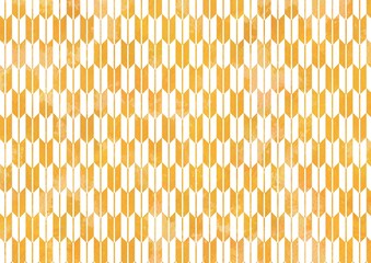 矢絣柄の背景　水彩　和柄　黄色