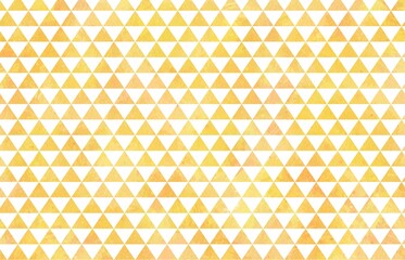 鱗模様の背景　水彩　和柄　黄色