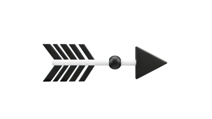 Stylized Black and White Arrow Icon