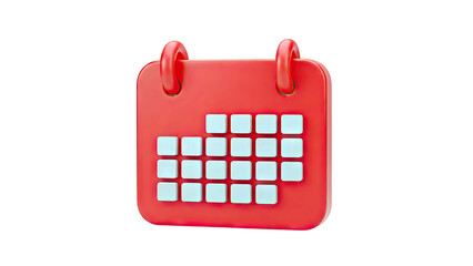 3D Red Calendar Icon