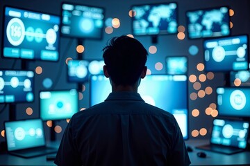 Innovative Image of Individual Utilizing Virtual Screens for Banking Transactions and Financial Management