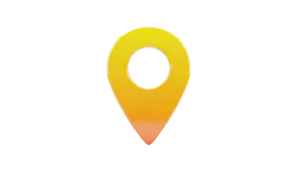 Orange and Yellow Gradient Map Pin Icon