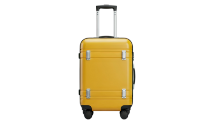 Yellow Carry-On Suitcase with Retractable Handle