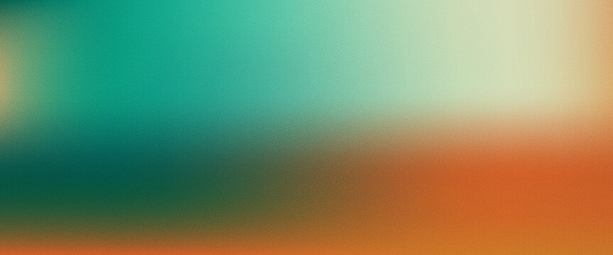 Grain teal orange gradient texture. Stippled green beige noise background. Gritty spray dot grunge colorful texture. Vector dotwork bg. Distressed rough film leak gradation. Abstract sand backdrop.
