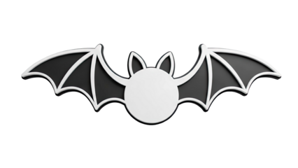 Stylized Bat Silhouette with White Circle