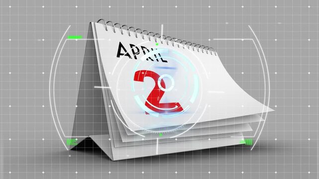 Animation of scope scanning over calendar