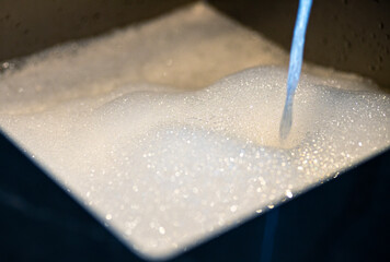 Foamy Sink with Soap &mdash; Hygiene and Cleaning Concept