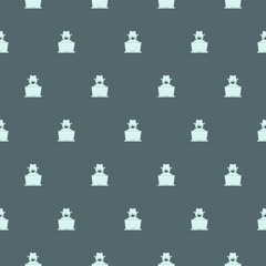Fototapeta premium Computer hacker with laptop pattern seamless isolated on color background
