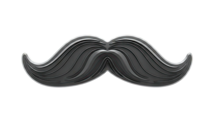 Stylized Black Mustache Illustration