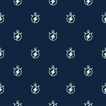 Stopwatch timer seamless pattern isolated on color background