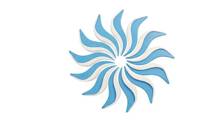 Obraz premium Swirling Blue and White Abstract Design