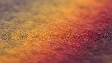 Abstract soft textured background with warm gradient colors. Fuzzy fabric surface with vibrant yellow, orange, and red hues.