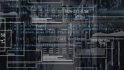Animation of digital data processing over computer servers - Powered by Adobe