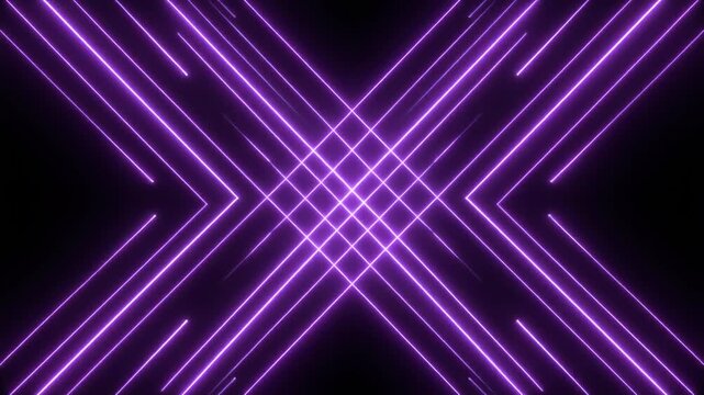 Purple laser show with crisscrossing random motion with black background, part 2