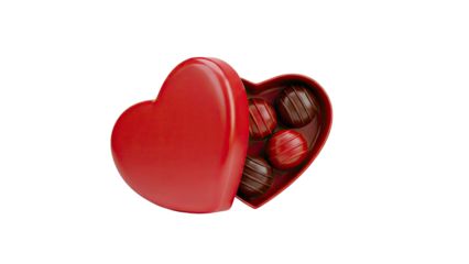 Heart-shaped box of assorted chocolates