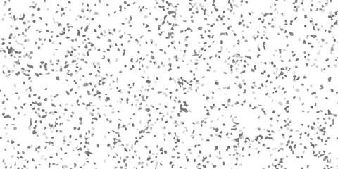 Scattered mosaic tile pattern with irregular gray shapes on white, abstract geometric background for creative design