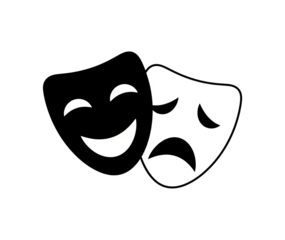 Tragedy And Comedy Masks Symbolizing Opposing Emotions And Theatrical Performance