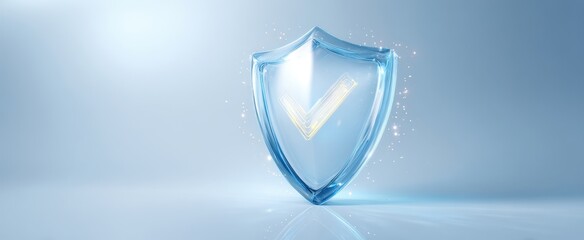 The Shield With Glowing Checkmark Symbolizing Digital Security Trust And Modern Protection