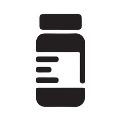 Obraz premium Simple Icon of a Medical Prescription Pill Bottle for Pharmacy and Healthcare Concepts