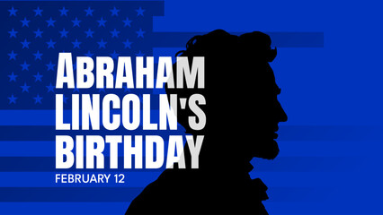Abraham Lincoln's birthday, banner, background - vector illustration