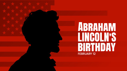 Abraham Lincoln's birthday, banner, background - vector illustration