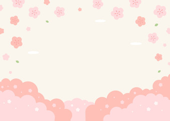 春のキャンペーンに使える桜の背景素材イラスト