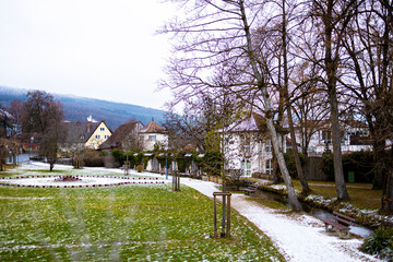 Fototapeta premium bad brueckenau bavaria in winter