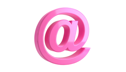 A shiny, 3D pink symbol against a black backdrop