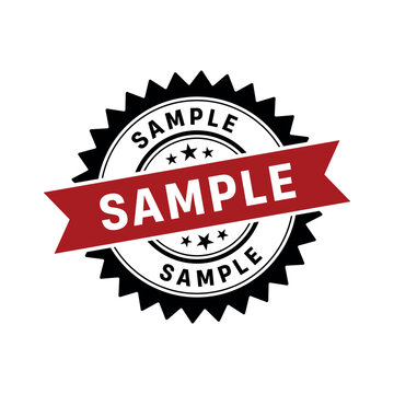 Sample Stamp, Sample Grunge Round Sign