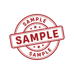 Sample Stamp, Sample Grunge Round Sign