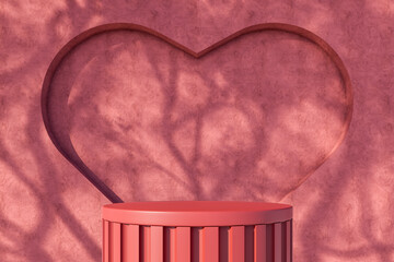 Warm minimal podium with soft shadows